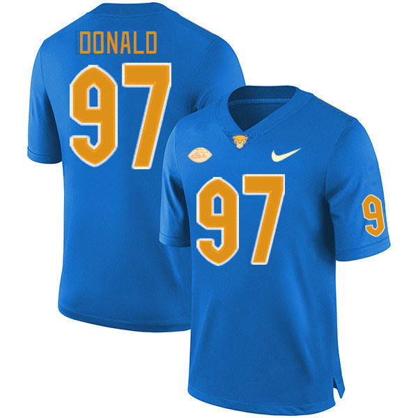 Pitt Panthers #97 Aaron Donald College Football Jerseys Stitched Sale-Royal